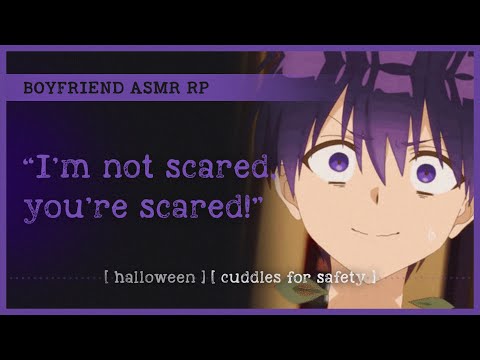 Your boyfriend is NOT scared of the horror movie (ASMR RP M4A) 👻 [halloween] [cuddles for safety]