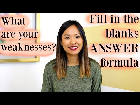 What Are Your Weaknesses - Sample Answer