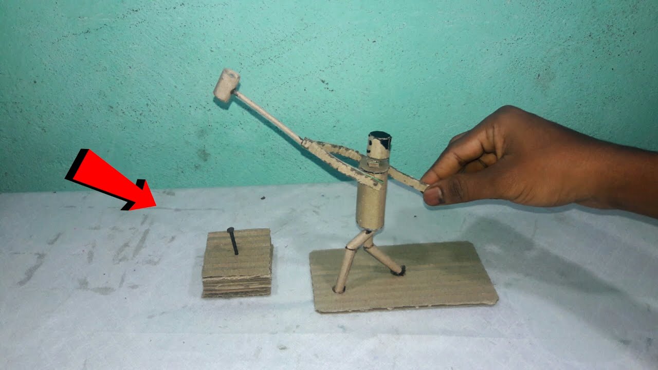 How to make man with cardboard Cardboard man Toy man YouTube