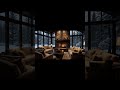 No Ads Fireplace Blizzard ASMR - Snow Storm Sound With Fireplace Burning For Deep Sleeping