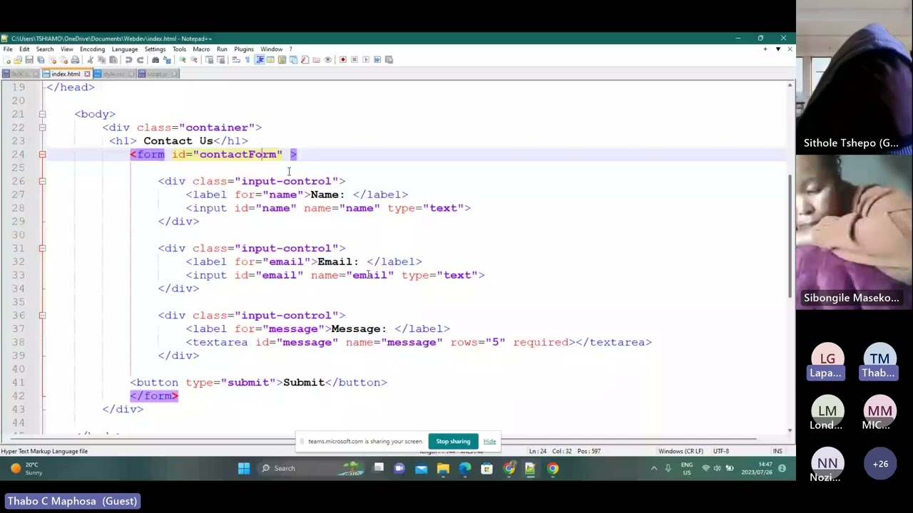 Level 5 Systems Development Training Recording 2023/07/26 Mr. TC
