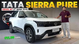 New Tata Sierra Pure 2026 🔥| Budget VFM Second Base Model Full Review