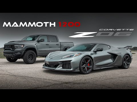 MAMMOTH 1200 vs. Carbon Z06 | Truck vs. Supercar | World's QUICKEST RAM TRX