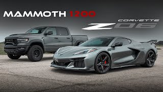 MAMMOTH 1200 vs. Carbon Z06 | Truck vs. Supercar | World's QUICKEST RAM TRX
