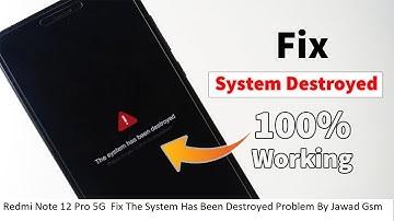 Redmi Note 12 Pro 5G Ruby Fix The System Has Been Destroyed Problem After Fix By Jawad Gsm