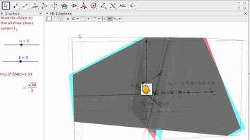The line of intersection of three planes in 3D