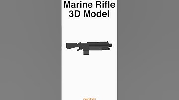 Marine Rifle 3D Model #shorts