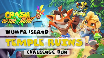 Crash Bandicoot: On the Run! - Temple Ruins - Challenge run - jak przejść/ how to get all the chests