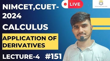 Nimcet 2024 | Cuet 2024 | Calculus | Application Of Derivatives |  Vijaypal Choudhary