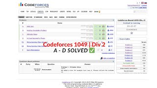 Codeforces Round 1049 (Div. 2) | A to D Problems Solved | Explanations 🚀