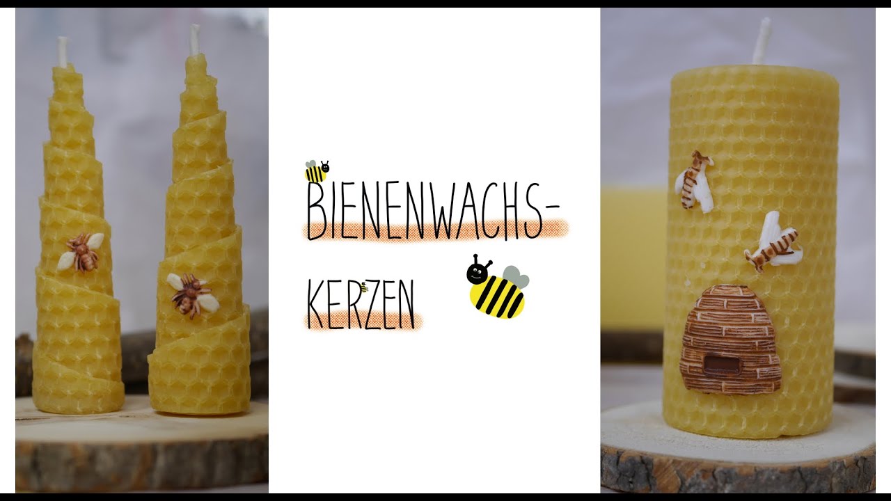 Kerzen aus Bienenwachswaben - Bienenwachskerzen - Kerzen gestalten