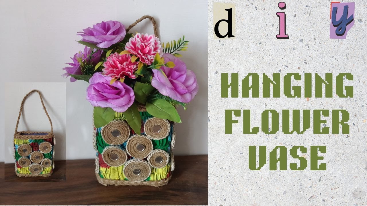 Подвесная ваза для цветов своими руками из сломанной пластиковой коробки | Идеи домашнего декора ...