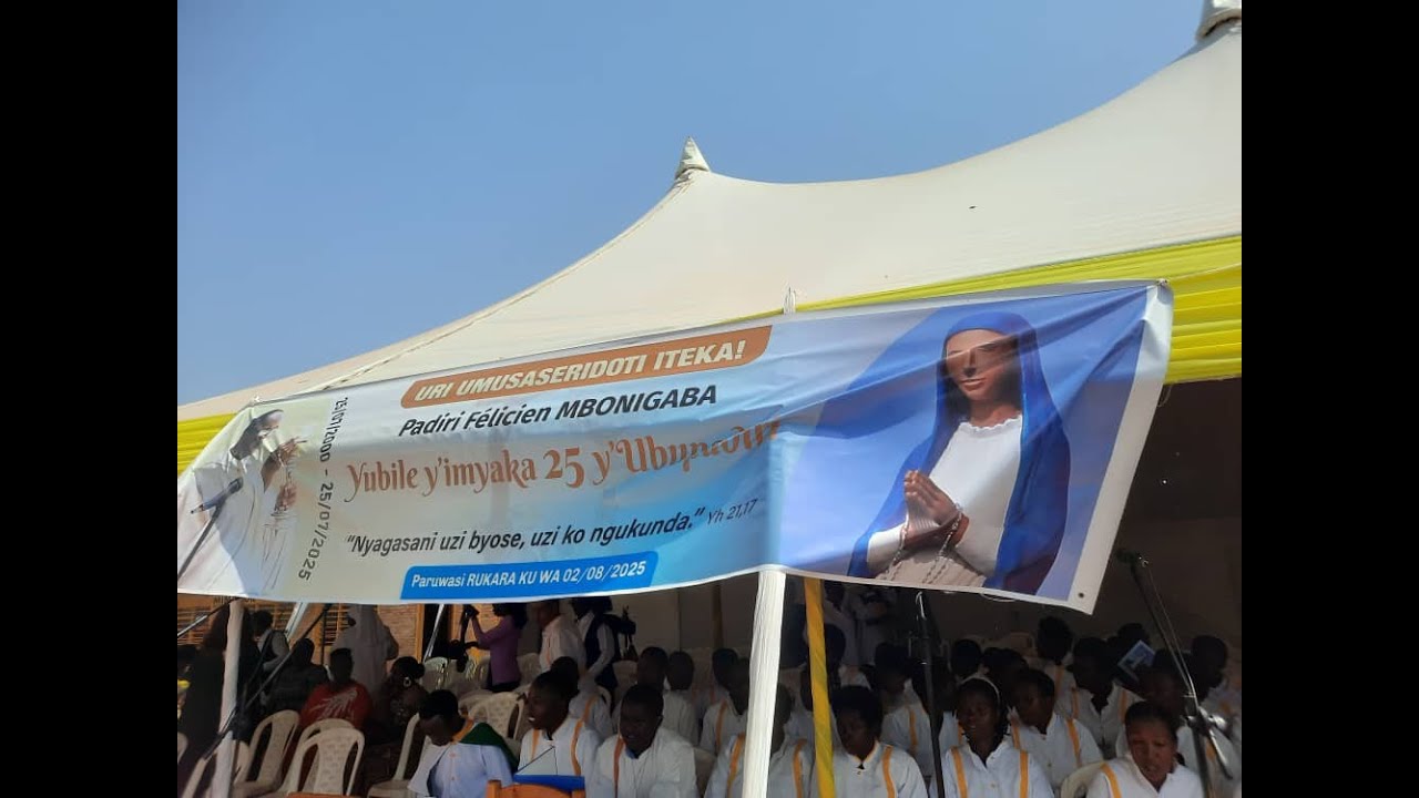 MISA YO KWIZIHIZA YUBILE Y'ÍMYAKA 25 YA PADIRI MBONIGABA FELECIEN  MURI PARUWASI RUKARA/KIBUNGO