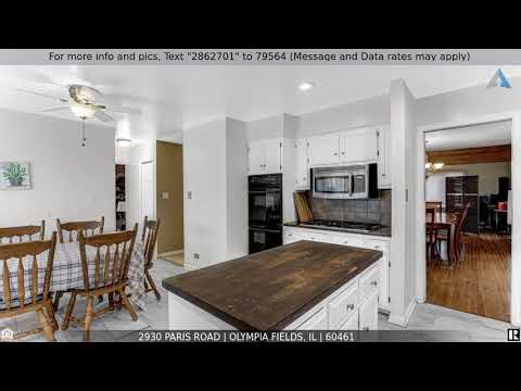 2930 Paris Road, Olympia Fields, IL home video tour