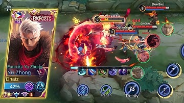 NEW YU ZHONG BEST 100% BRUTAL ONE SHOT BUILD ROTATION IN SOLO RANK! | YU ZHONG TOP GLOBAL - MLBB