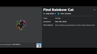 How to Find Rainbow Cat in PET PARTY🌈✨🐱(Roblox) screenshot 3