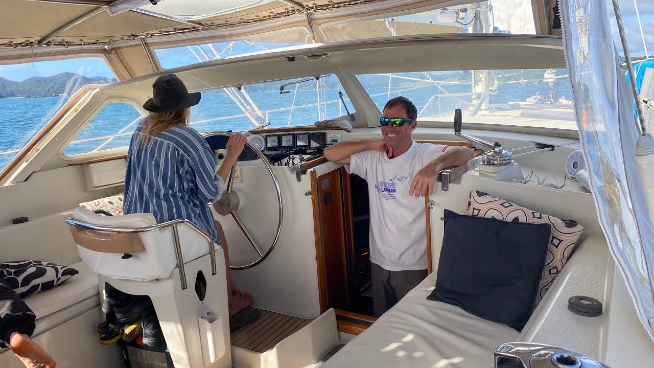 SAILING our Amel to WINDWARD to the Hauraki Gulf while COACHING crew.