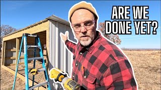 DIY Mini Pole Barn | Animal Tiny House Roof & Siding Is Done! @TheCrockers Have Taught Us Things