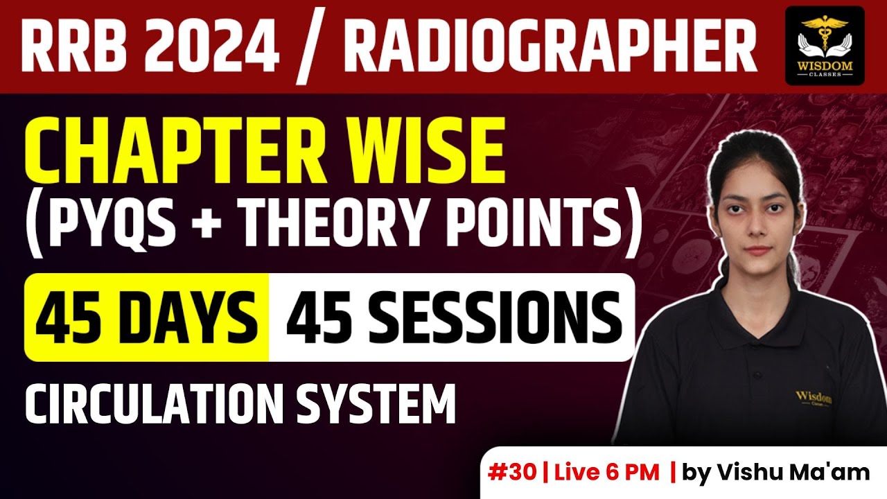 RRB 2024 RADIOGRAPHER | CHAPTER-WISE PYQs + Theory Points | Vishu Mam | Wisdom Paramedical Classes