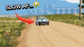 RALLY RACING THE SLOWEST CAR EVER...😭