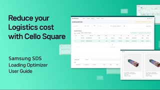 Samsung SDS Cello Square Loading Optimizer user manual