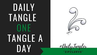 Daily Tangle - Pattern  Focus - Zipclurve  | How to draw | #DailyTangler