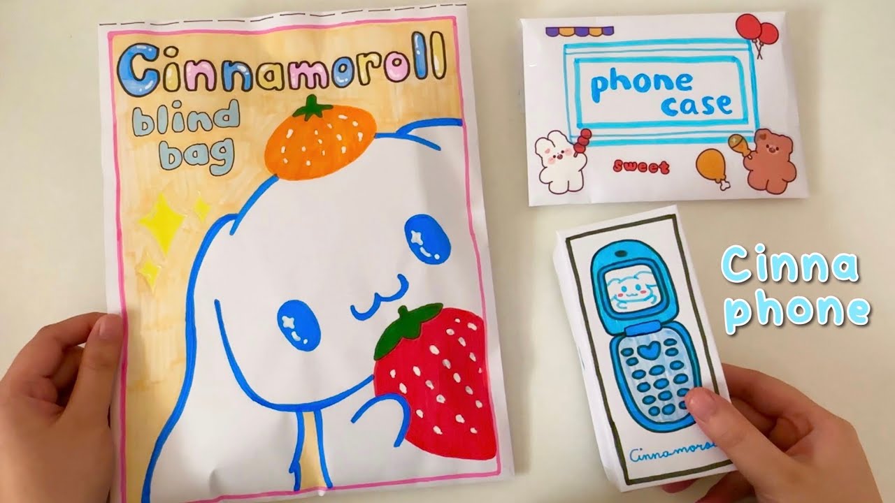 paper diy🩵] CINNAMOROLL blind bag + flip phone unboxing! | asmr - YouTube