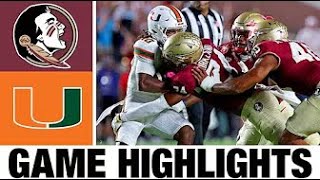 #3 Miami vs #18 Florida State Highlights I FBS Week 6 College Football 2025