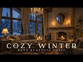 Cozy Winter Lounge With Fireplace Dark Academia Piano Fireplace Sound For Study Reading Sleep