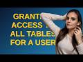 Dba: Granting access to all tables for a user