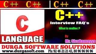 C++ tutorial || Inter view Faq's|| What is malloc ?