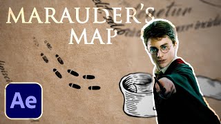 Recreating the Marauder's Map from Harry Potter🤓Adobe After Effects Tutorial 2021