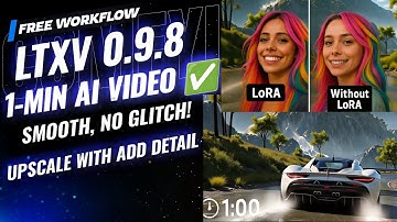 LTXV 0.9.8 ComfyUI Workflow: Generate 1-Minute AI Videos from Images with Upscaling & LoRA Detailer