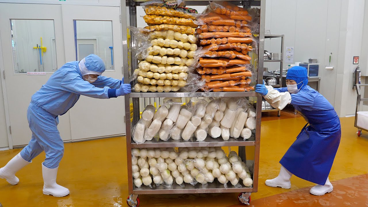 철저한 위생과 정성! 친환경 국내산 재료의 아기이유식 대량생산 / 식품공장 - Mass production of baby food / Food factory