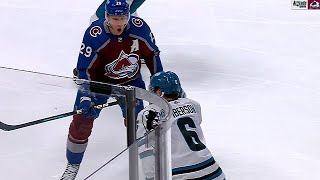 Nathan MacKinnon Trolls Rookie Ty Emberson After Getting Reverse Hit Against Him