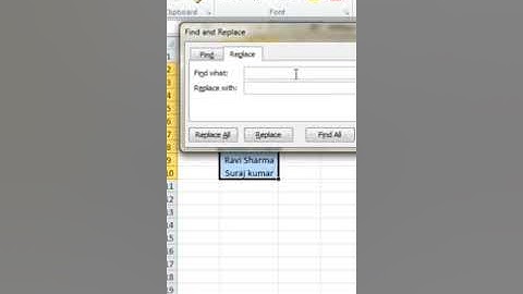 FIND AND REPLACE IN EXCEL THROUGH SHORTCUT KEY #shorts #viral #trending #youtubeshorts #shortsfeed