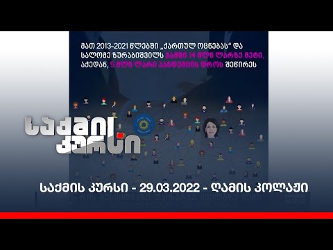 საქმის კურსი - 29.03.2022 - ღამის კოლაჟი