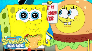 SpongeBob Being ADDICTED to Krabby Patties for 120 Minutes Straight 🍔 | @SpongeBobOfficial