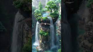 Majestic Eagle on Floating Island Waterfall | 4K Animated Fantasy Background Loop 2026 🌿🦅✨