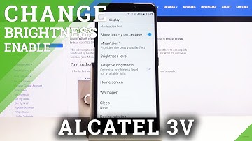 How to Activate Auto Brightness on ALCATEL 3V - Display Settings