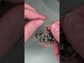 Making a Tree-of-life Pendant (Number 340) with Assorted Green Stones and Silvery Gray Crystals