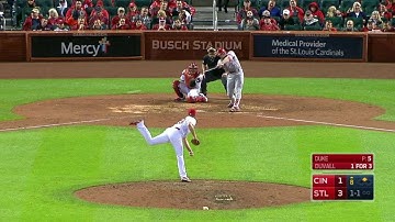 CIN@STL: Duvall pulls Reds within one with RBI single