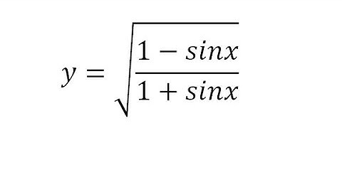 Calculus Help: Find the derivative: y=√((1-sinx)/(1+sinx)) -Trigonometry - Technique - Quotient Rule