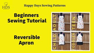 Apron Reversible Tutorial for All Sizes. Todmorden, Chard, Addingham and York