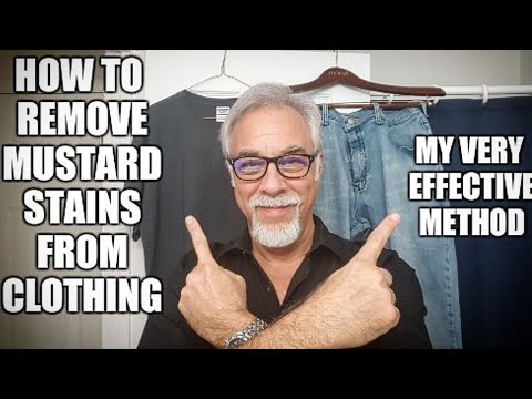 Removing mustard stains from clothing. A simple method that works well