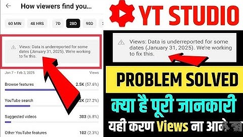 ⚠️ Views: Data is underreported for some dates (31 January 2025). We