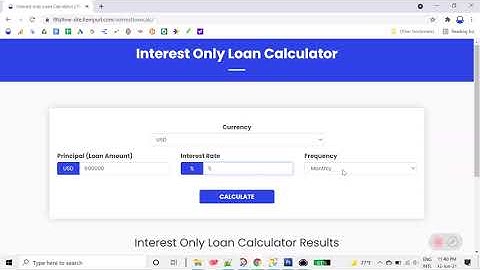 Interest Loan Calculator