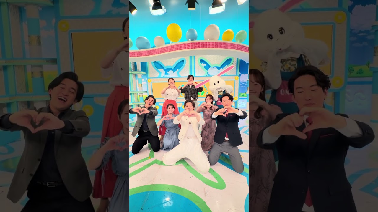 おは朝ファミリーの皆さんと #LOVEしないダンス 出来ました🕺いっぱい ＃膝スラ させていただき、皆さんに温かく迎えていただき、監査感激雨あらレオン❤️