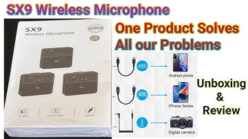 Unboxing and Review of the Sx9 Wireless Microphone | Sx9 wireless collar mic kaise use kare