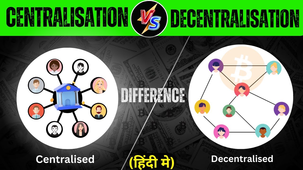 What is Decentralized Crypto Hindi | Centralization vs ...